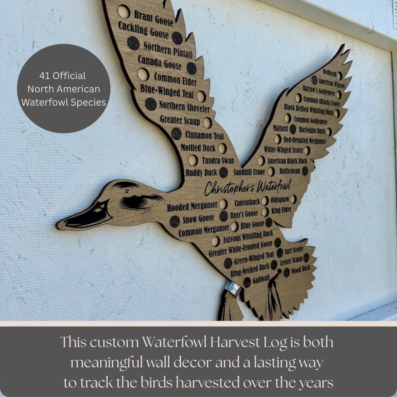 personalized hunting gift duck harvest log