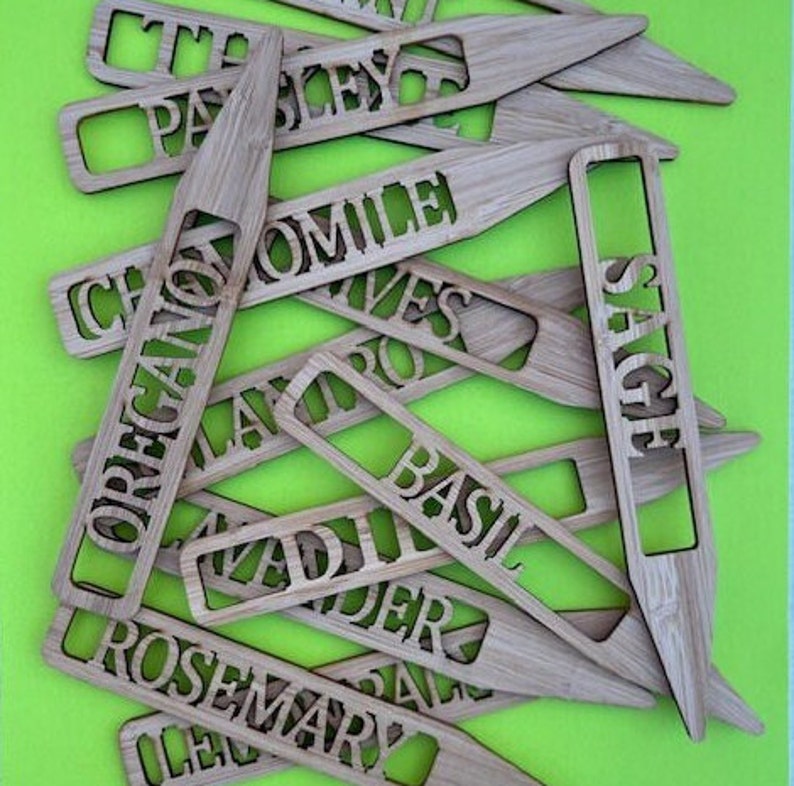 Herb Garden Markers - Eco-friendly Plant Labels for Your Kitchen Garden immagine 2