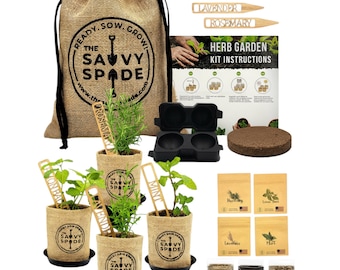 Cocktail Herb Garden Kit: Heirloom Seeds, Ice Ball Maker