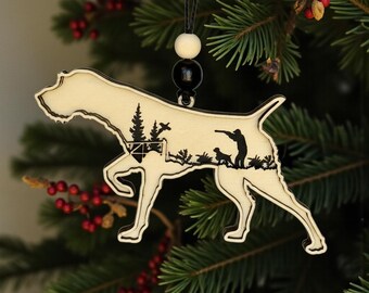 Wirehaired Pointer Hunting Ornament: Pet Lover Gift