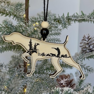 German Shorthair Pointer Ornament: GSP, Labrador, Wirehaired Pointer GSP
