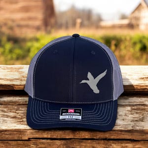 Richardson 112 Trucker Hat with Flying Duck Patch - Duck Hunting