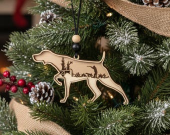 German Shorthair Pointer Ornament: GSP, Labrador, Wirehaired Pointer