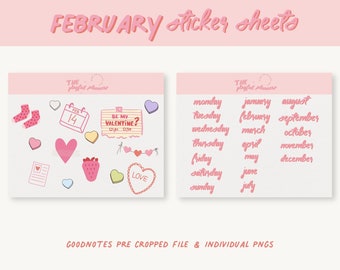 Valentines Day Digital Sticker Pack | February Sticker Pack | Goodnotes Stickers | Stickers for Digital Planning | Digital Stickers | Love