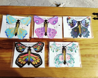 Magic flying Wind-up butterflies Surprise Opening Card or Book