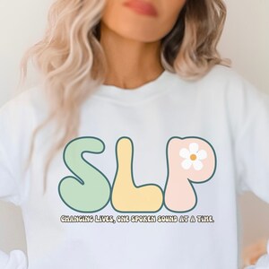 Speech Language Pathologist Gift for SLP Sweatshirt for Speech Therapy Grad Gift for Speech Pathologist Crew Neck Sweatshirt for School SLP