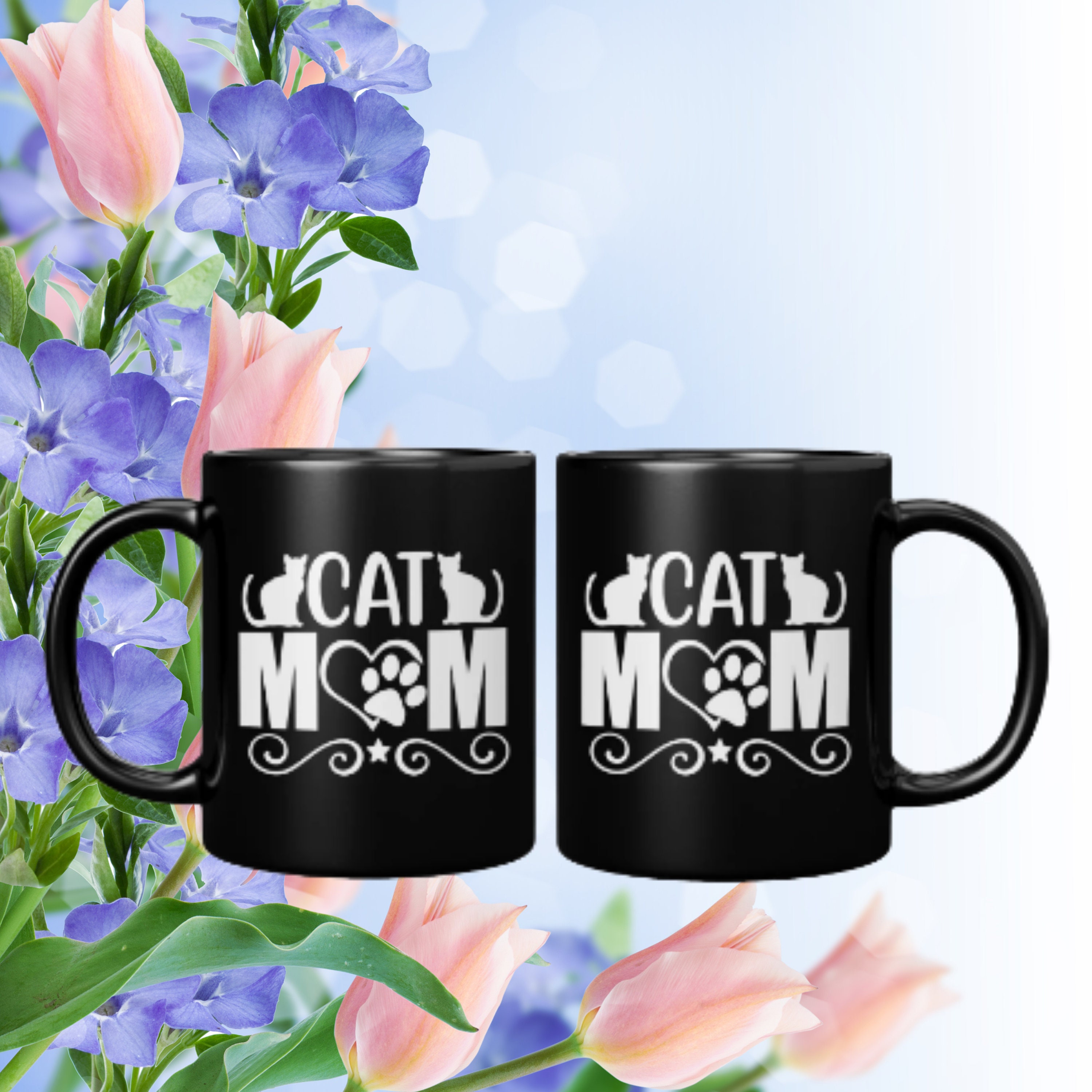 Mom Coffee Mug Best Cat Mom Ever Funny Coffee Mug for Cat Lovers Mom Best Mothers Day Birthday Gifts for Mom from Daughter or Son 14 Oz Pink with Box Packing Spoon Coaster