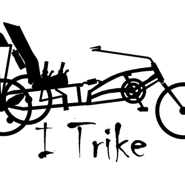 I Trike vinyl  sticker decal, please let me know if you want a different color