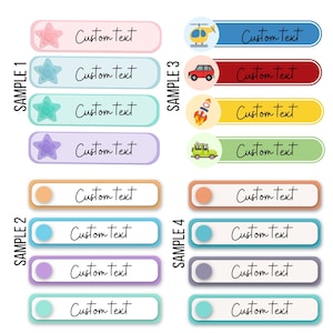 School Printable Labels Instant download 4 Templates Name | Etsy