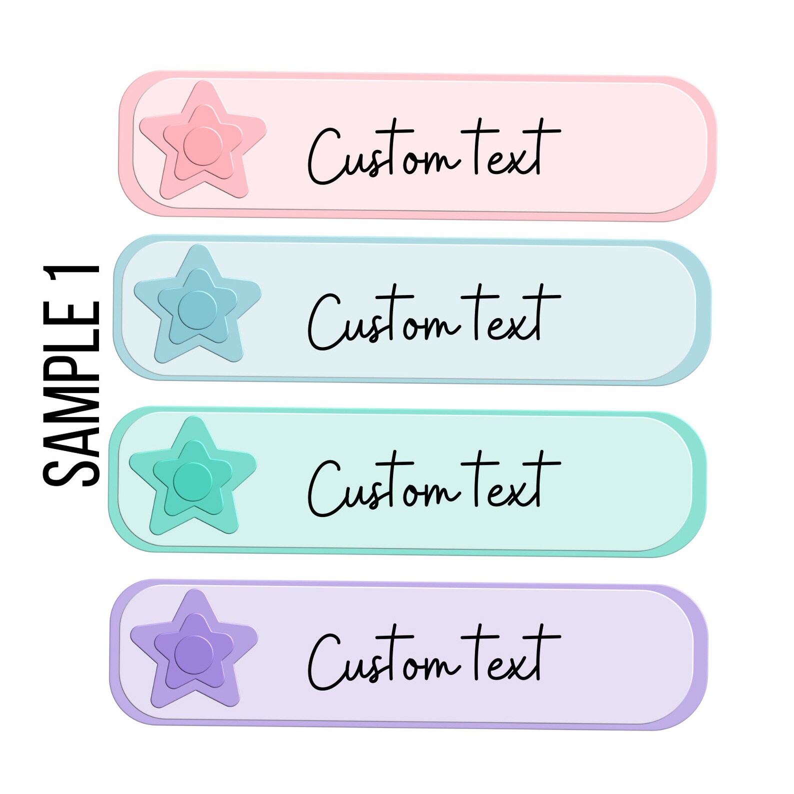 School Printable Labels Instant download 4 Templates Name Etsy