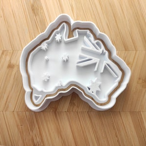 Set met embosser en koekjesuitsteker met Australische vlag | Australië | Land |