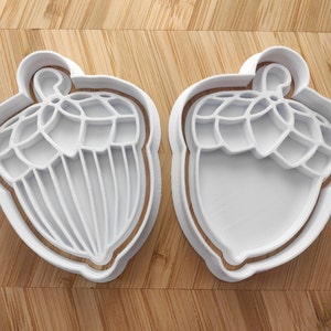 Juego de cortador de galletas y estampador de bellotas / Otoño / Acción de Gracias / Otoño /