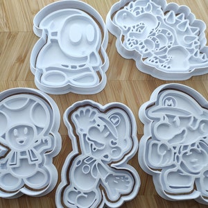 Mario, Luigi, Toad, Shy Guy, Bowser Embosser & Cookie Cutter Sets