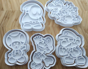 Mario, Luigi, Toad, Shy Guy, Bowser Embosser & Cookie Cutter Sets