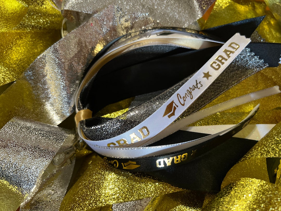 Custom Graduation Ribbons Custom Graduation Ribbons: School Colors, Grad 2026 Gift Bows, Choose ...