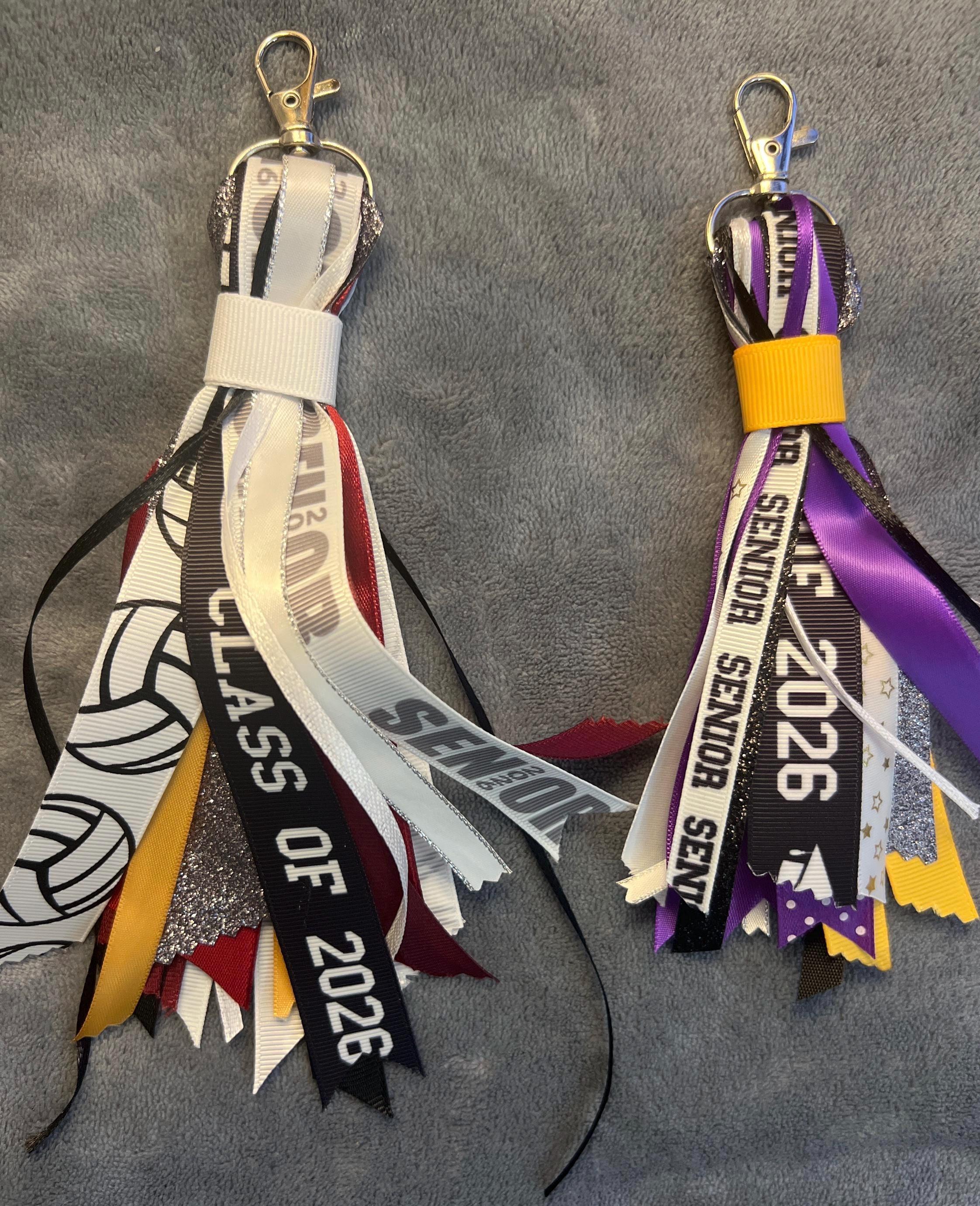 Senior 2026 Ribbon Tassel Bow, Backpack Clip, Bag Tag, Customize Colors ...