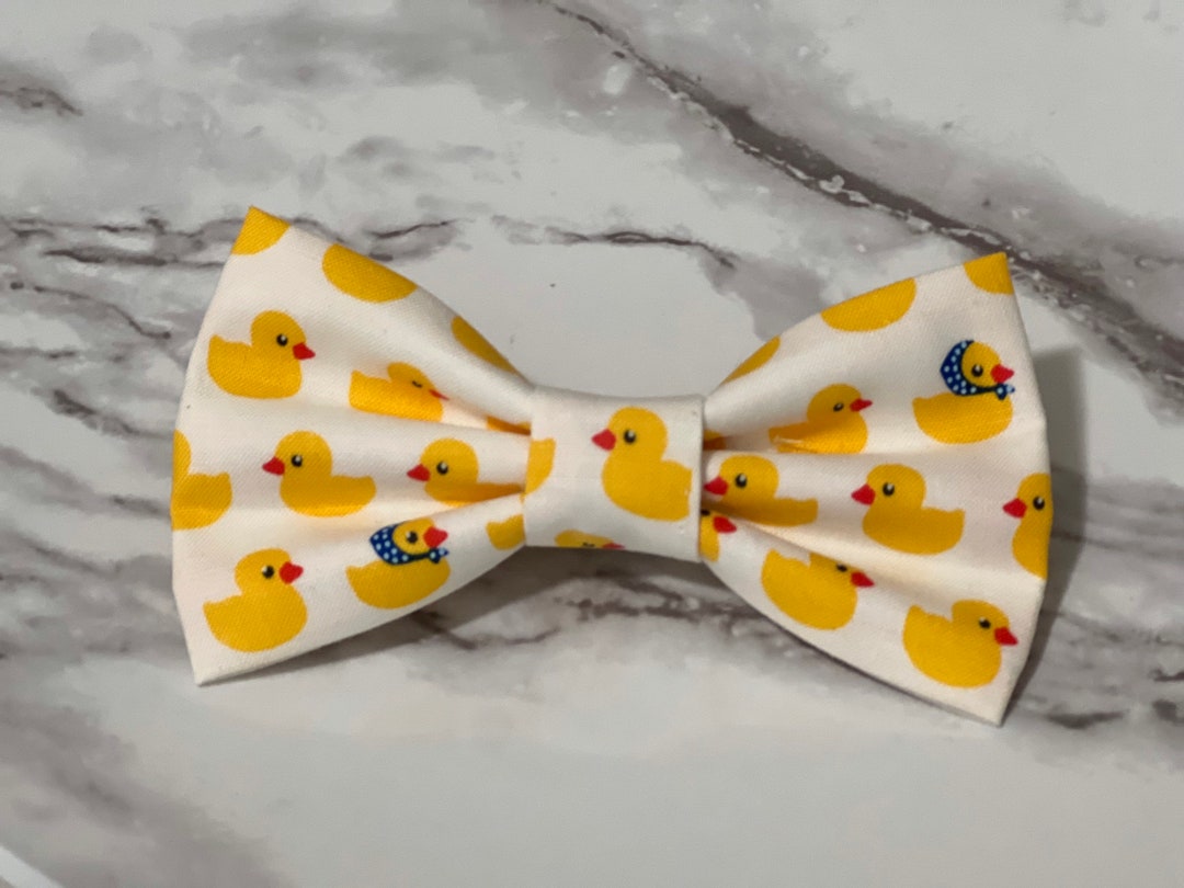 Yellow Ducks Bow Tie Duck Print Adjustable Strap Pin On Etsy