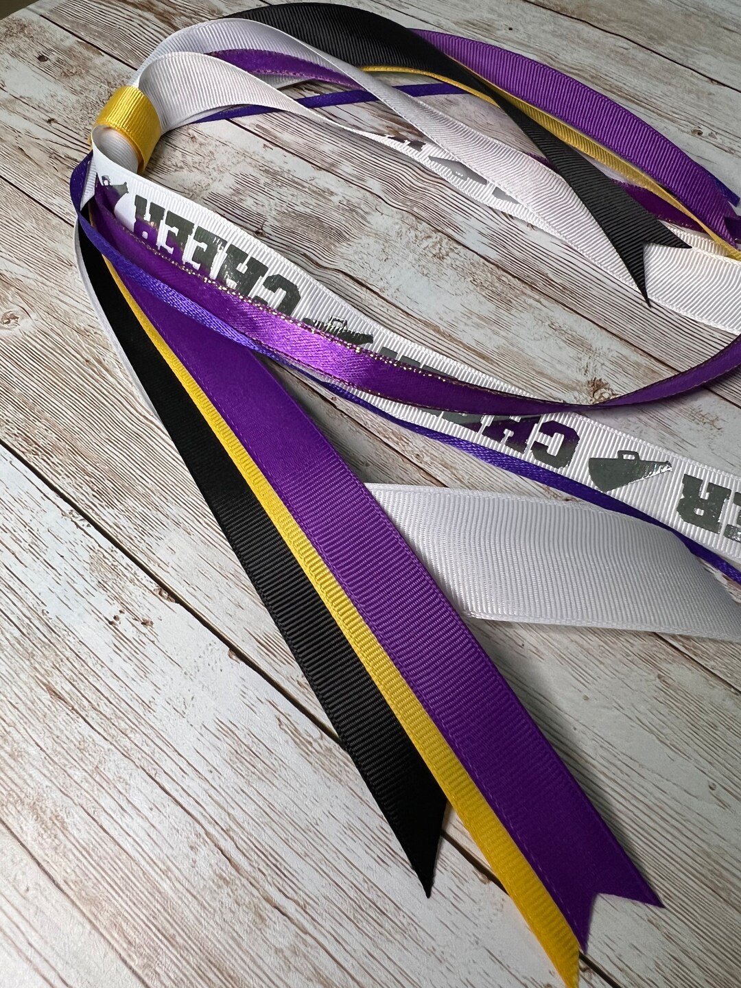 Cheer Ribbon Hair Bow: Team Colors, Backpack Accessory - Etsy