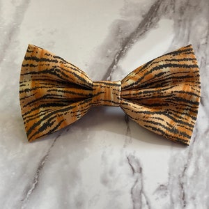 Nœud papillon tigre, Colliers clip, taille réglable, Collier chat, Nœud papillon, Safari Party, Amoureux des grands félins, Nœud papillon à imprimé tigre