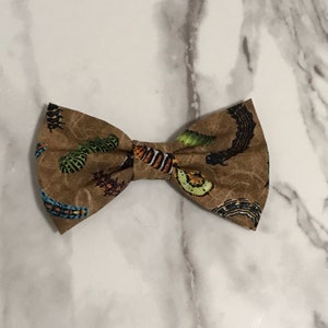 Butterfly Caterpillars Bow Tie, Save The Pollinators Garden Gift, Butterfly Bee Friendly Caterpillar Pet Bow Ties, Nature Lovers Gift