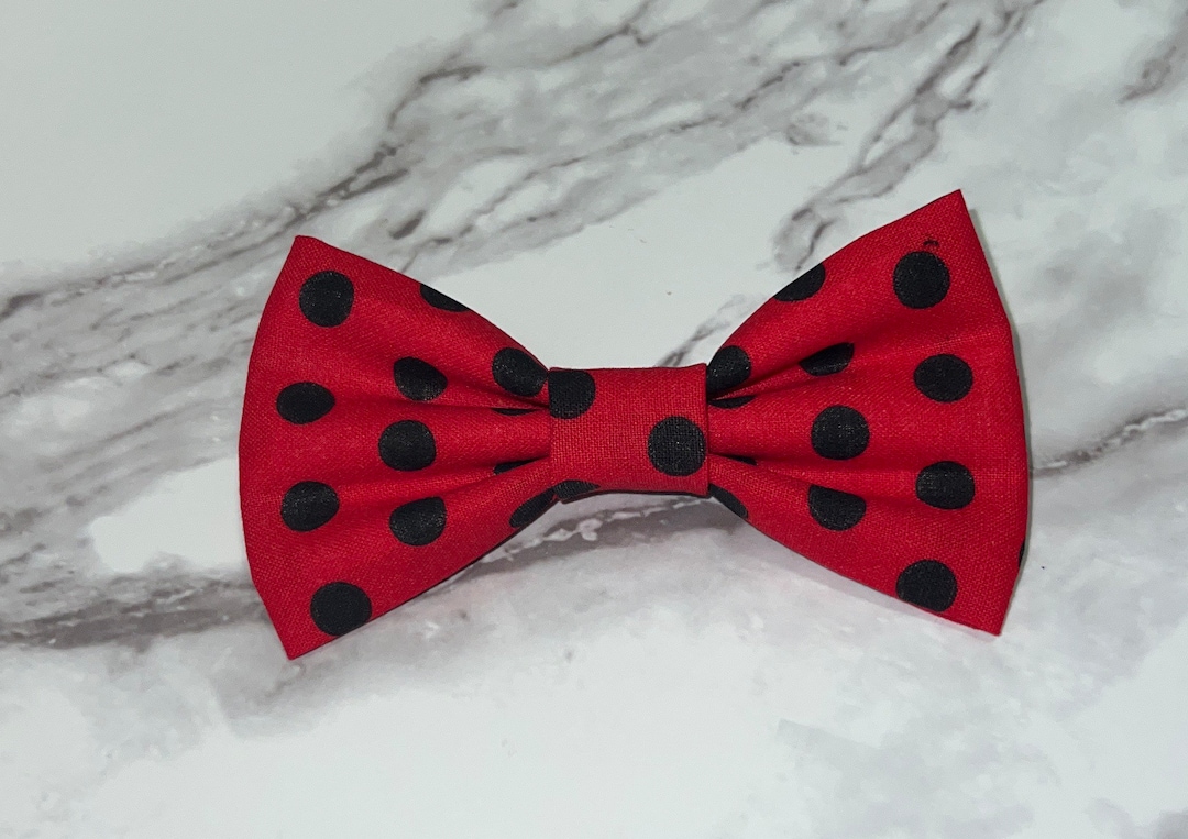 White With Red Polka Dot Men's Self Tie Bow Tie from Ties Planet UK