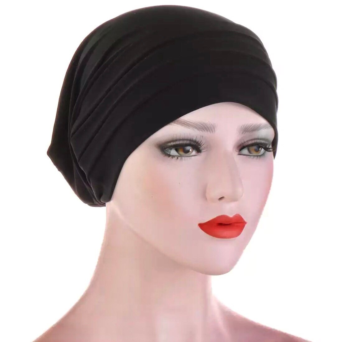 Pleated Hijab Cap Bonnet Under Cap in 