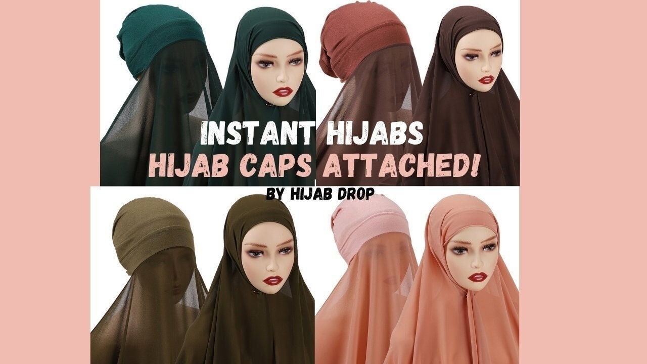 Instant Hijab COLOUR EDITION Scarf One Piece Chiffon Hijab - Etsy