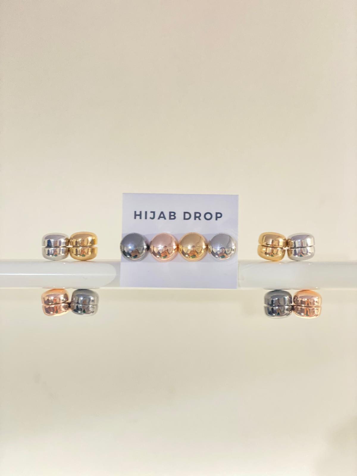 Pack of 4 Hijab Magnets Scarf Chiffon Magnetic Brooch Metallic Pin Hi…