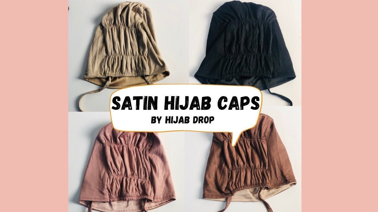 Satin Hijab Cap Bonnet Under Cap With 