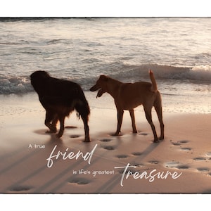 Prinatable Dog Art with Friendship Quote