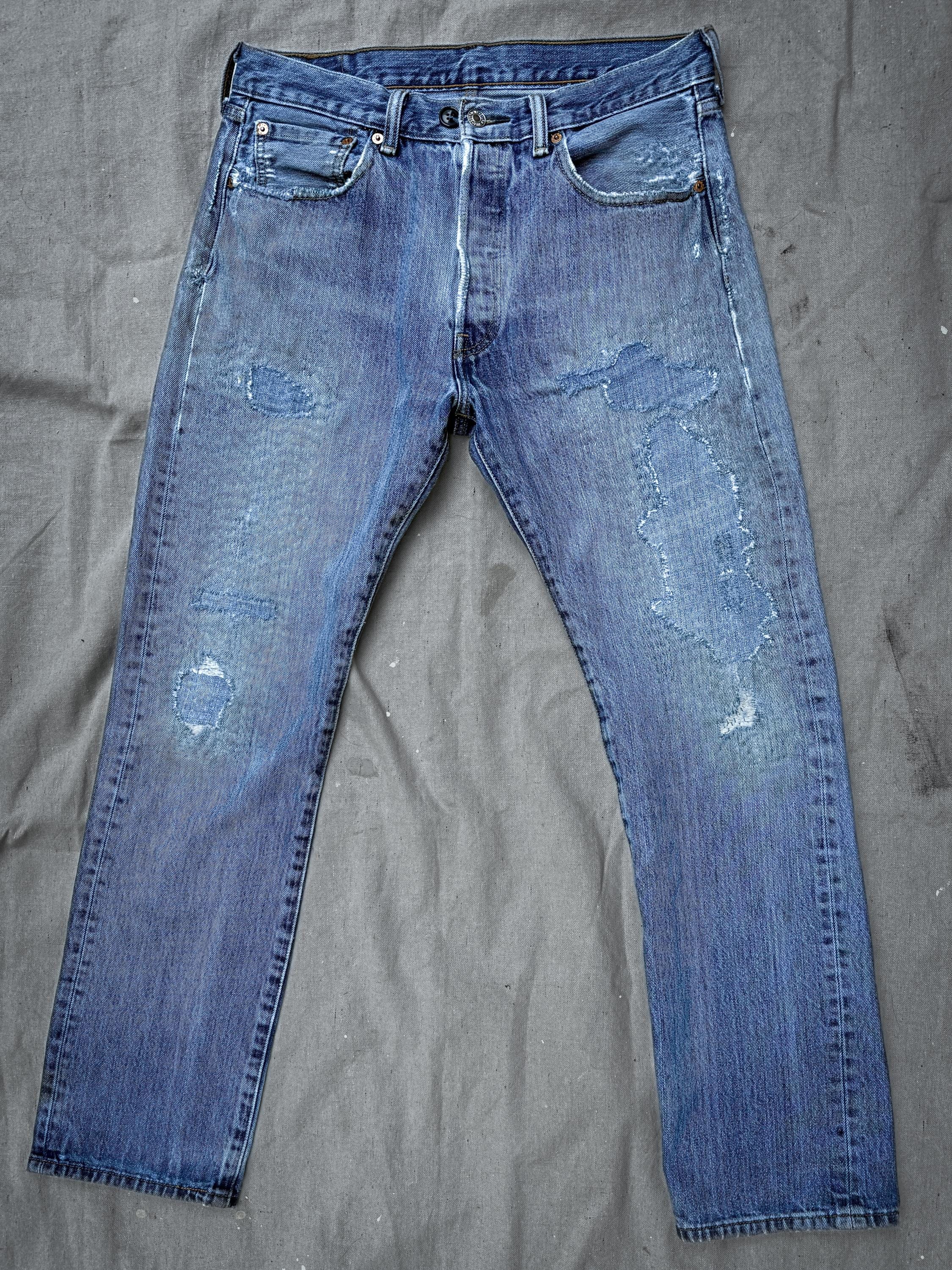 Levi’s 501 Sashiko Boro Banana Denim Levi's 501 Sashiko Boro Banana Denim