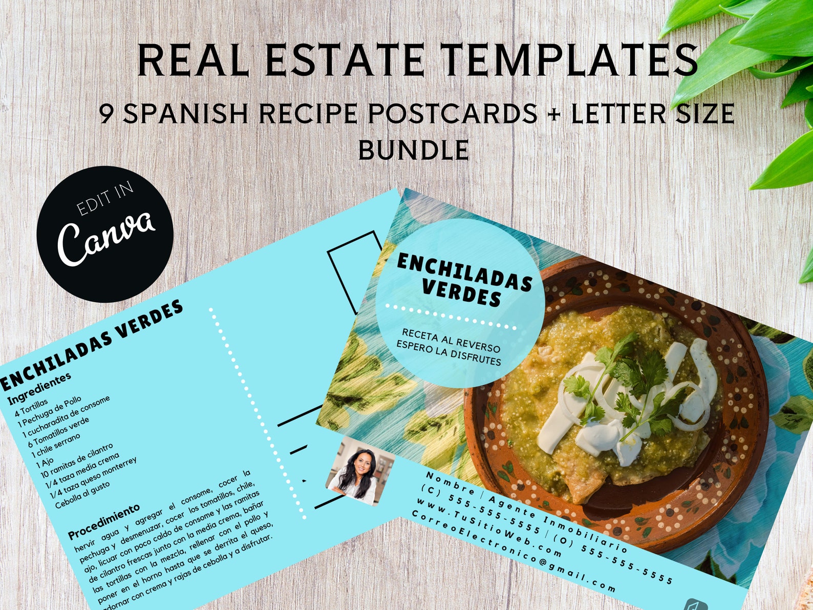 Spanish Real Estate Postcards Realtor Recipe Card Realtor Etsy