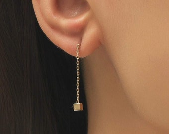 Boucles d'oreilles géométriques or femme