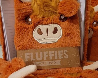 Highland Cow Plush Fluffies A5 Notebook 22 cm