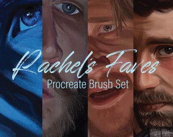 Rachel's Fave Procreate Brush Set | Brush Pack for Digital Painting, Realistic Portraits, 23 Procreate Brushes