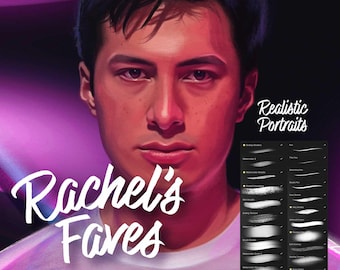 El set de pinceles favorito de Rachel para Procreate: 23 pinceles para pintura digital y retratos realistas.