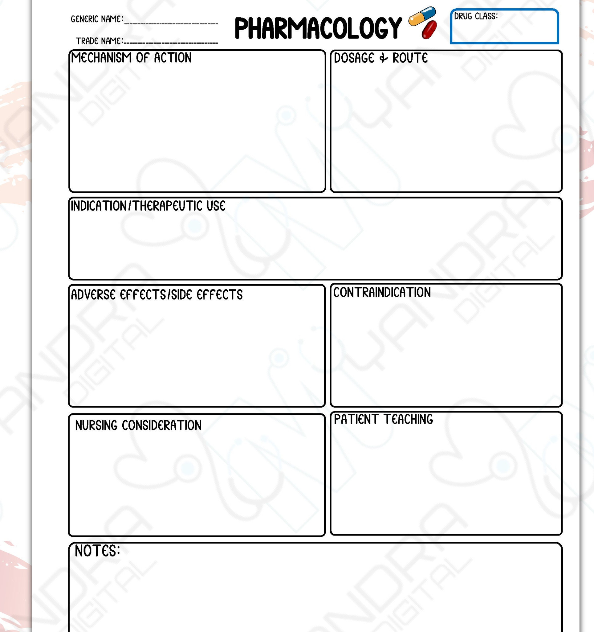 pharmacology-notes-template-assorted-colors-for-nursing-students