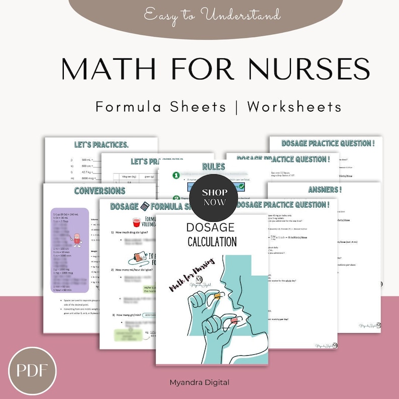 Math for Nurses, Dosage Calculation Study Guide, Practice Questions
