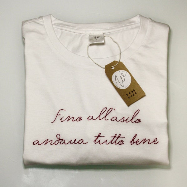 T-shirt personalizzata con ricamo fatto a mano, Maglietta, Regalo personalizzato, Idea regalo