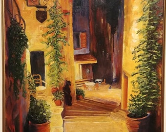Original Canvas Painting "Small Street"
