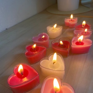 Sweetheart Tea-lights | Heart-Shaped | Beeswax | Read sizing in detail
