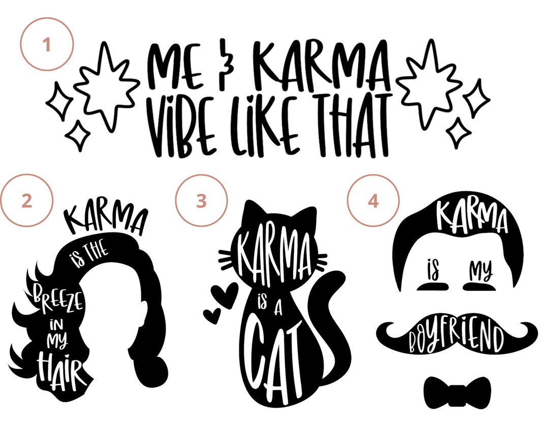 Karma Decals Car Decal Computer Decals Swiftie Car Decals Etsy