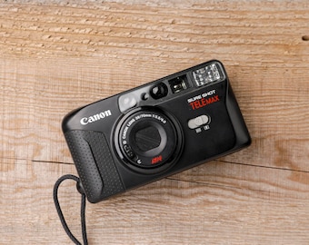 Canon Sure Shot Tele Max 35mm Film Camera – Dual Lens, Autofocus, Tested Working