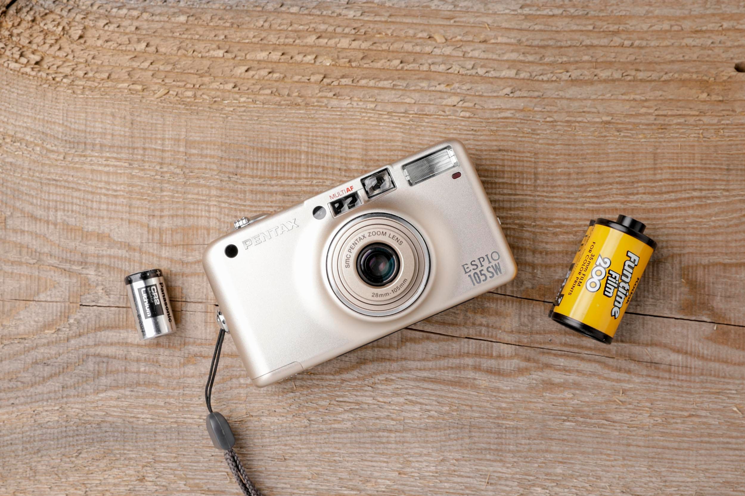 Pentax Espio 105SW 35mm Point and Shoot Film Camera package With 