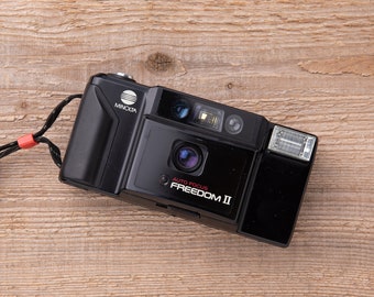 Minolta Freedom II AF - Appareil photo argentique 35 mm, visez et déclenchez (entièrement testé et 100 % fonctionnel !)