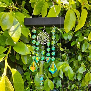 Crystal Memorial Suncatcher, bijgevoegde sierlijke kristallen urn, as aandenken Suncatcher, cremation Memorial Suncatcher, kristallen urn Suncatcher