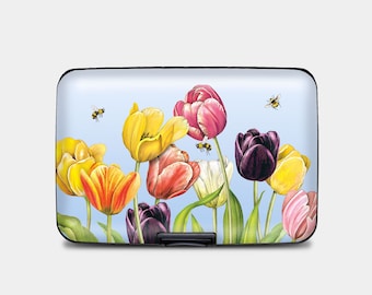 Mary Lake Thompson Tulips Wallet: RFID Protection Card Holder