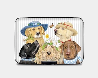 Dogs Lab Retriever Dachshund Poodle Pattern Credit Card RFID Blocker Holder Protector Wallet Purse Sleeves Set of 4 Dogs Lab Retriever Dachshund Poodle Pattern Credit Card RFID Blocker Holder Protector Wallet Purse Sleeves Set of 4
