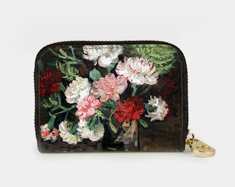 Flower Fabric Brush Abstract Custom Womens Wallet Womens Trifold Wallet Long Purse Card Cases Flower Fabric Brush Abstract Custom Womens Wallet Womens Trifold Wallet Long Purse Card Cases