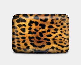 Leopard Print RFID Wallet: Armored Aluminum Card Holder